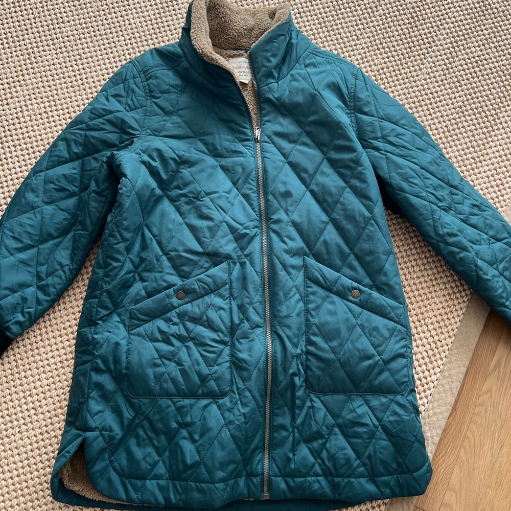 Green  Quilted Women's Jacket, Size large